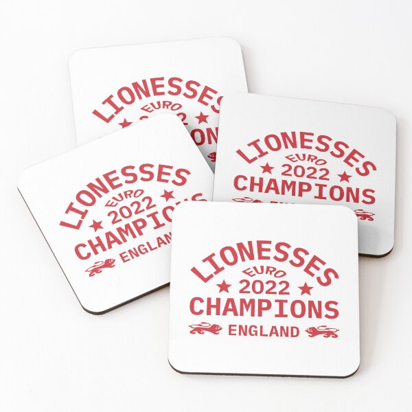Item preview, 2022 Champions England Lionesses Women's Football Red And White Star Design designed and sold by TrulyEpoque.