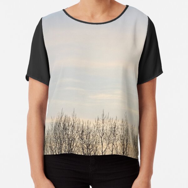 TREE SKY AT DAWN, SUNRISE Chiffon Top