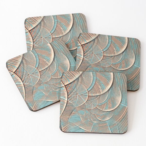 Item preview, creative connections in shades of grey turquoise and gold designed and sold by mister-john.