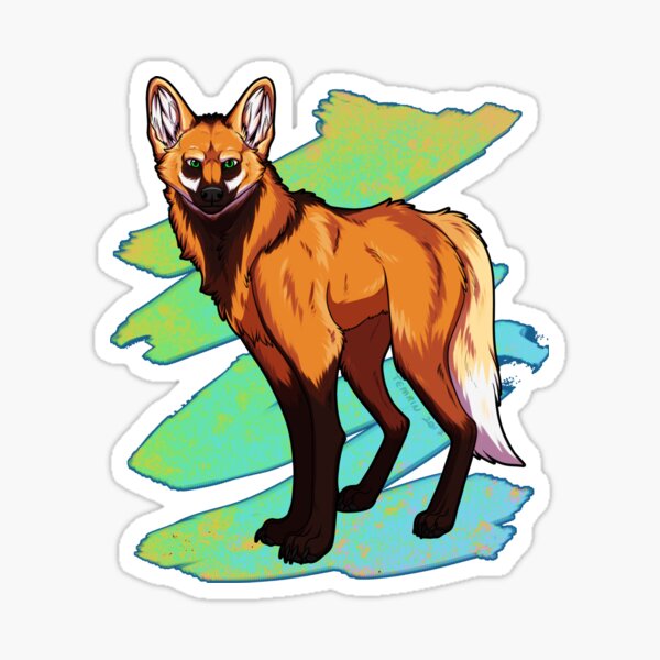 Maned Wolf Sticker