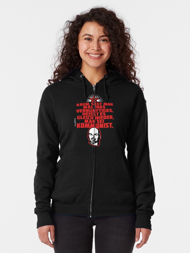 Download "Communist" Zipped Hoodie by Spassprediger | Redbubble