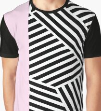 Colorblock Stripes (Pink) Graphic T-Shirt