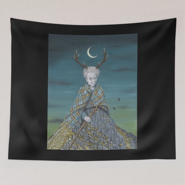 Item preview, Cailleach Scottish Crone Goddess Poster designed and sold by Lemed36tea.
