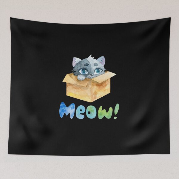 Item preview, Cute Cat looking out of the box designed and sold by Fun2phic.