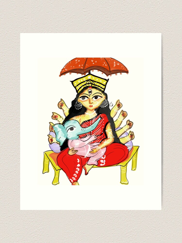 Durga maa drawing | Boho art drawings, Book art drawings, Durga painting-saigonsouth.com.vn