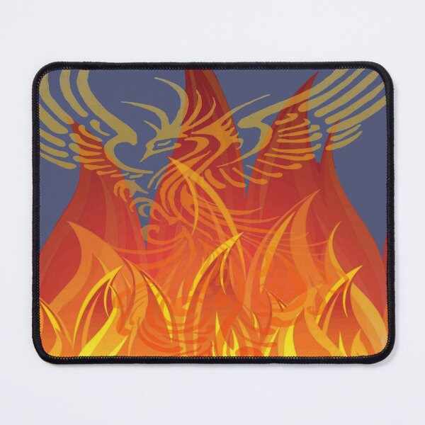 Item preview, Red and Yellow Ombre Phoenix With Flame Backgound designed and sold by taiche.