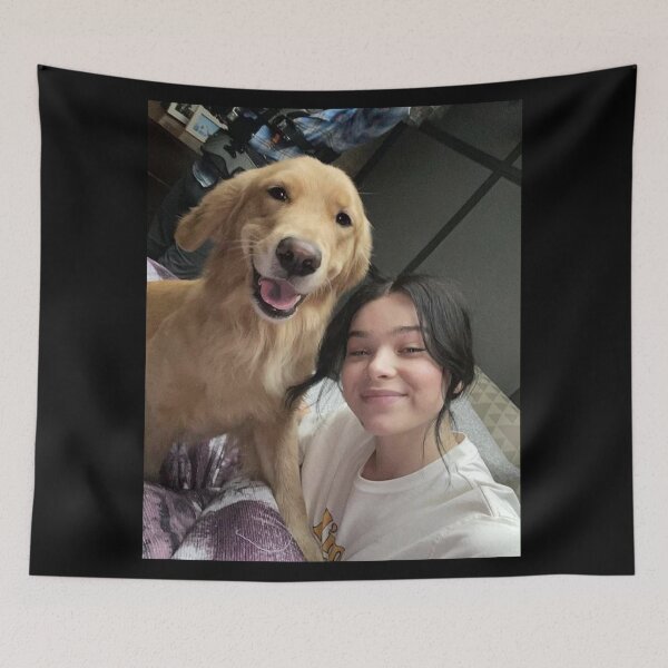 Item preview, Hailee And Pizza Dog Sefie designed and sold by MUDOUSA.