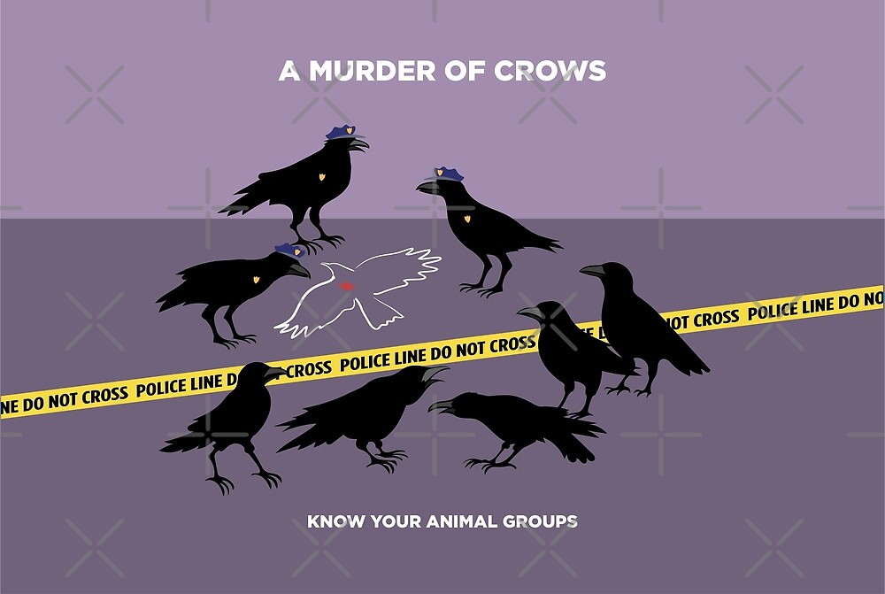A Murder Of Crows By Pepomintnarwhal Redbubble 