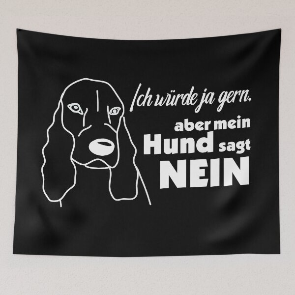 Artikelvorschau, ich wuerde ja gern, aber mein hund sagt nein entworfen und verkauft von dog-shirt.