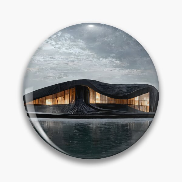 Item preview, Interstellar Landscape with Building on Icy Planet designed and sold by endage.