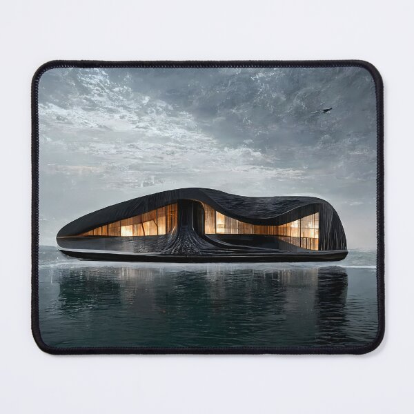 Item preview, Interstellar Landscape with Building on Icy Planet designed and sold by endage.