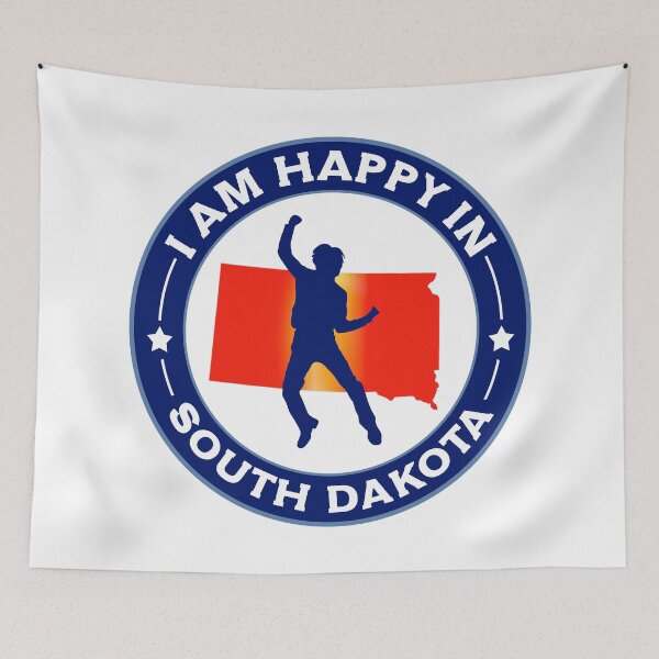 Item preview, I am happy in South Dakota - Love & Happiness in South Dakota, USA -  designed and sold by 1212-Design.