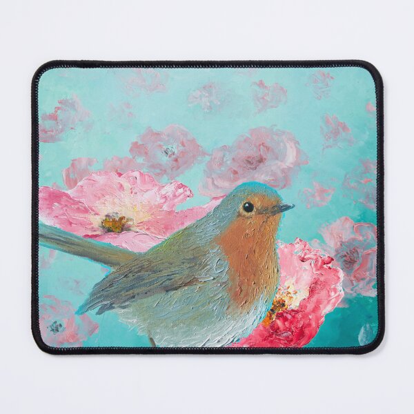 Item preview, Robin in a field of poppies designed and sold by MatsonArtDesign.