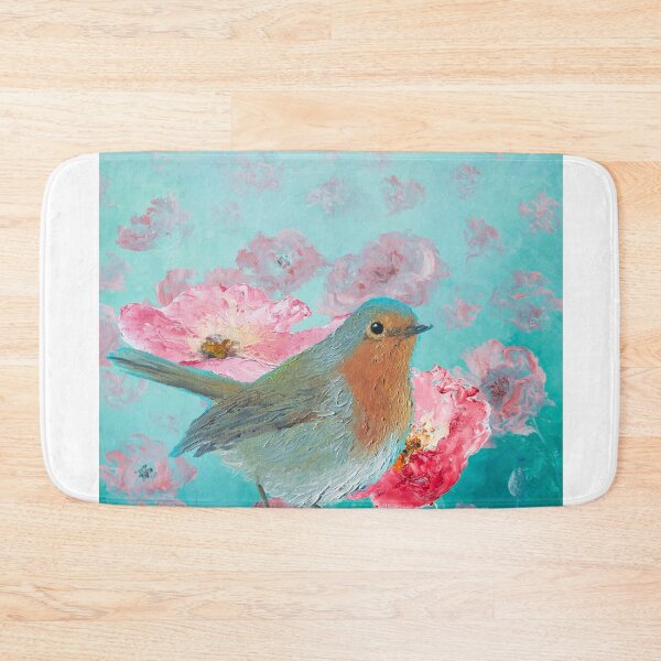 Item preview, Robin in a field of poppies designed and sold by MatsonArtDesign.