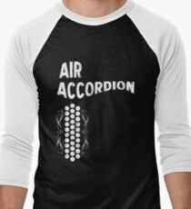 Air Cool Accordion Design. Retro Music Classical Instrument Distressed Graphic Men's Baseball ¾ T-Shirt