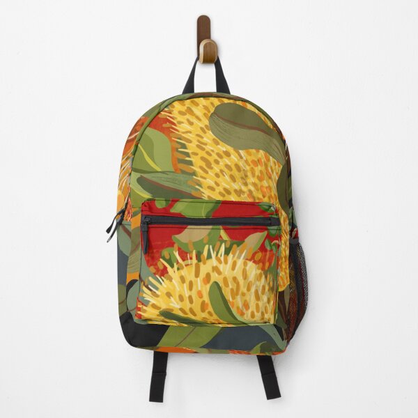 Item preview, Australian Banksia, florals, botanical, red, orange, designed and sold by chrissyink.