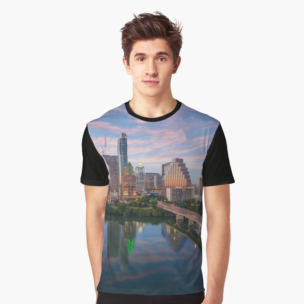 Austin Texas Evening Skyline 73 Graphic T-Shirt