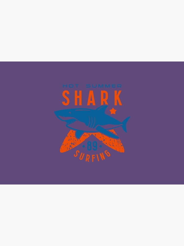 Disover 4276 Graphic design with the image of shark for surfboard and t-shirt color-04 Bath Mat