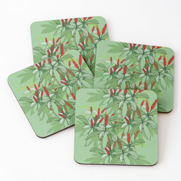 Item preview, Abstract Lovely Leaves and Red Flower designed and sold by theredsharp.
