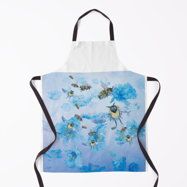 Item preview, Flying bees in field of poppies designed and sold by MatsonArtDesign.