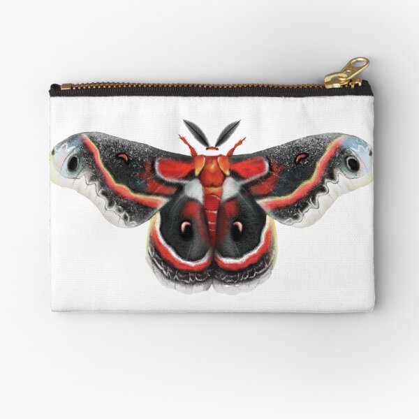 Beautiful Cecropia Moth Illustration Zipper Pouch