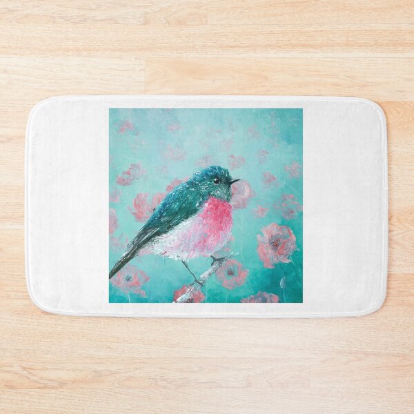 Item preview, Rose Robin on poppy background designed and sold by MatsonArtDesign.