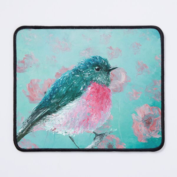Item preview, Rose Robin on poppy background designed and sold by MatsonArtDesign.