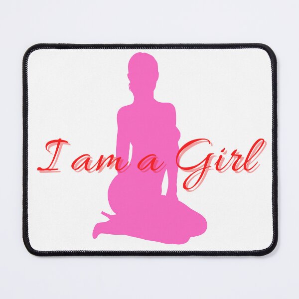 Item preview, I am a Girl Sissy Fem Silhouette pink and red designed and sold by SISSY4SISSIES.