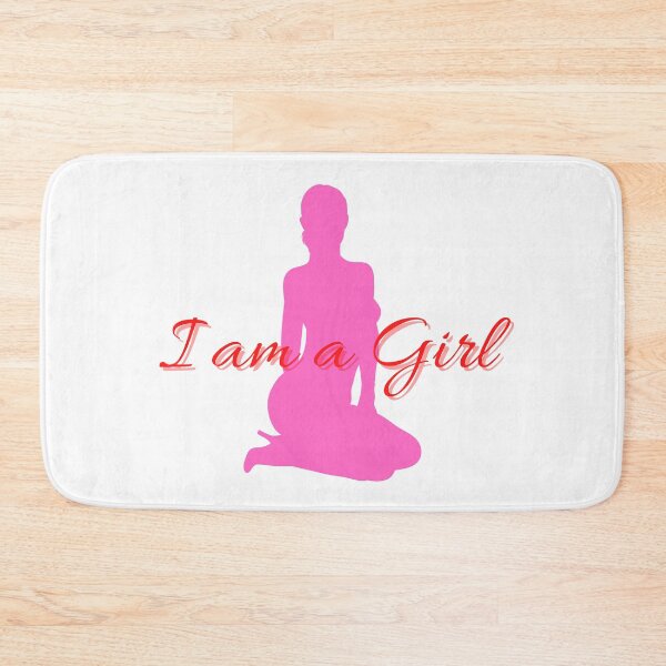 Item preview, I am a Girl Sissy Fem Silhouette pink and red designed and sold by SISSY4SISSIES.