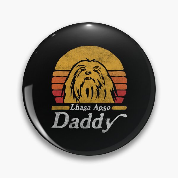 Item preview, Retro Vintage Lhasa Apso Daddy designed and sold by More Cute Dogs.