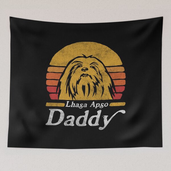 Item preview, Retro Vintage Lhasa Apso Daddy designed and sold by More Cute Dogs.