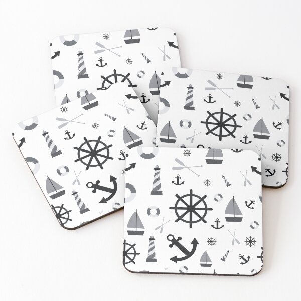 Item preview, Nautical Dreams - Monochrome designed and sold by TotallyRetroArt.