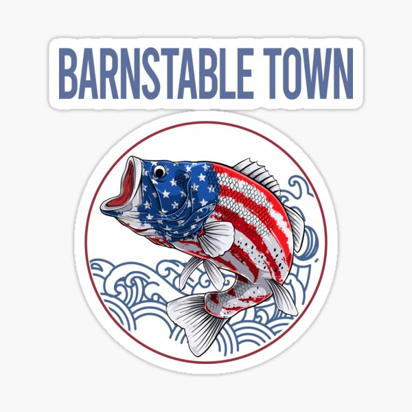 "USA Flag Fish Barnstable Town" Sticker for Sale by hoanghungfc Redbubble