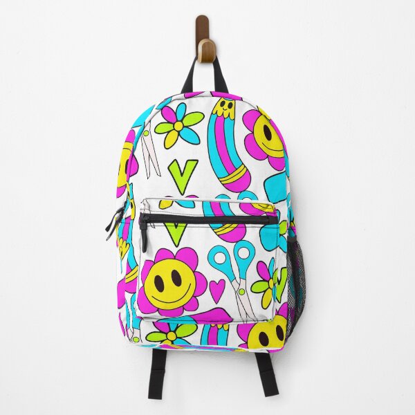 Item preview, Back to school groovy pattern in retro 70s style. Psychedelic print designed and sold by Lucia-Fox.