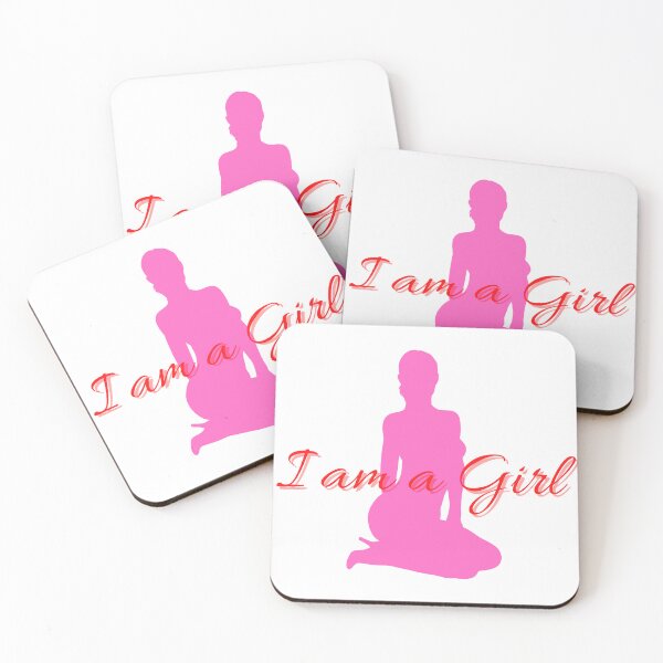 Item preview, I am a Girl Sissy Fem Silhouette pink and red designed and sold by SISSY4SISSIES.