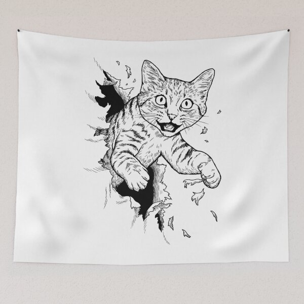 Item preview, Cat Busting Through designed and sold by designbydinny.
