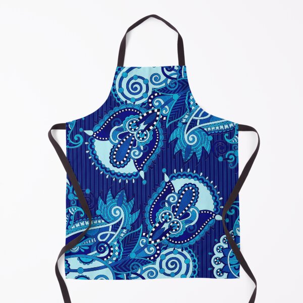 Item preview, Paisley Floral Ornament - Shades of blue designed and sold by k9printart.