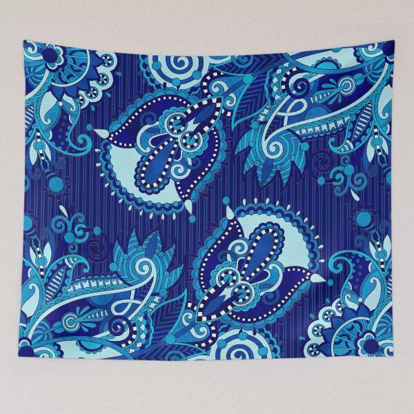 Item preview, Paisley Floral  Ornament - Shades of blue designed and sold by k9printart.