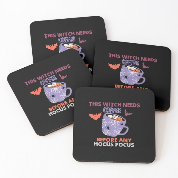 Item preview, This Witch Needs Coffee Before Any Hocus Pocus Funny Halloween Quote  designed and sold by CandaceHe67596.