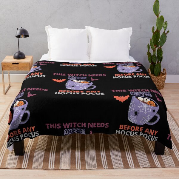 Item preview, This Witch Needs Coffee Before Any Hocus Pocus Funny Halloween Quote  designed and sold by CandaceHe67596.