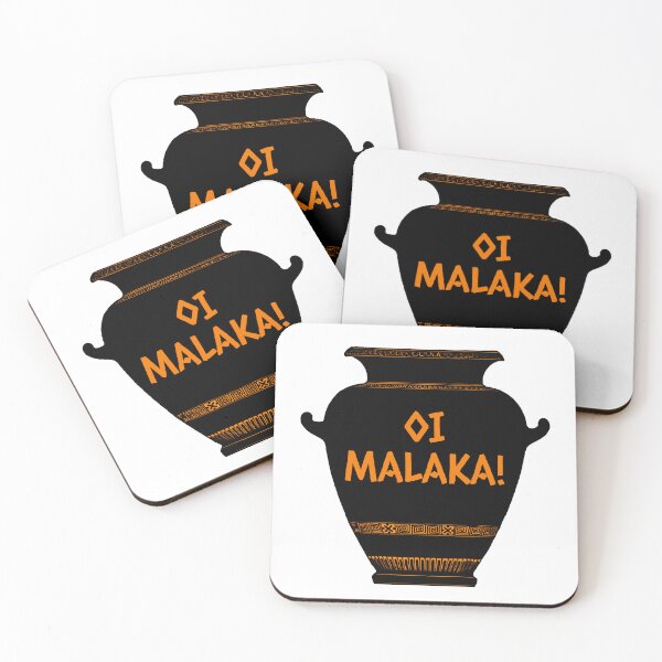 Item preview, Ancient Greece Red Figure Vase Oi Malaka Greek Insult designed and sold by Legit Hooligan.