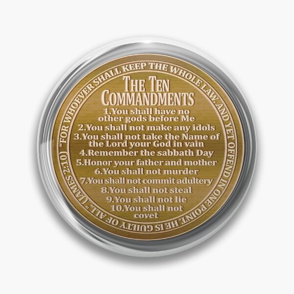 Item preview, The Ten Commandments golden coin designed and sold by KingsManKind.