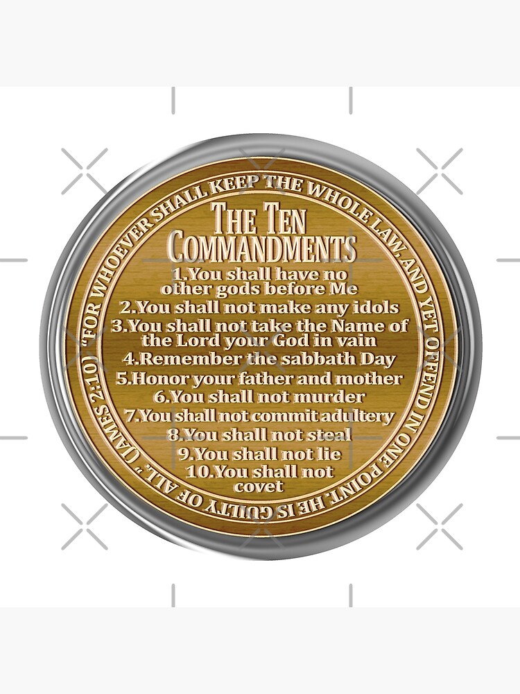 The Ten Commandments golden coin