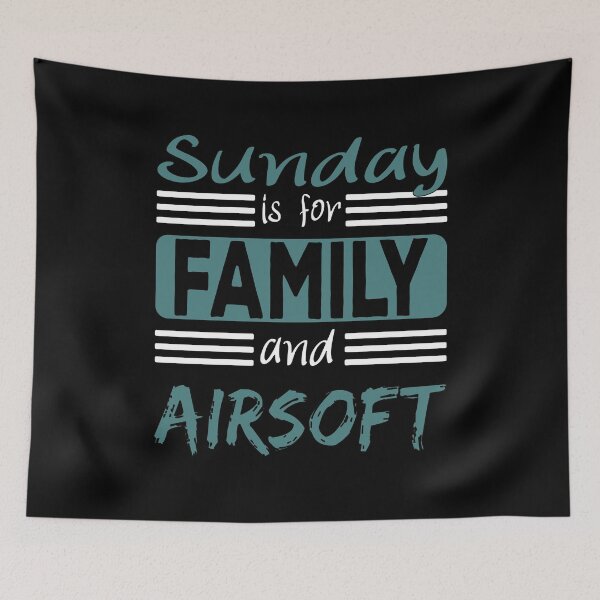 Item preview, Sunday Is For Family And Airsoft Saying designed and sold by Merchandiser099.
