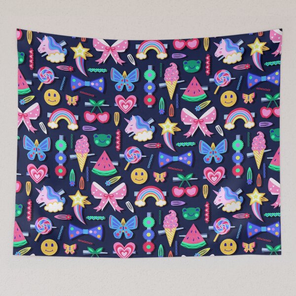 Item preview, Happy Place Hair Clips - Navy designed and sold by TigaTiga.