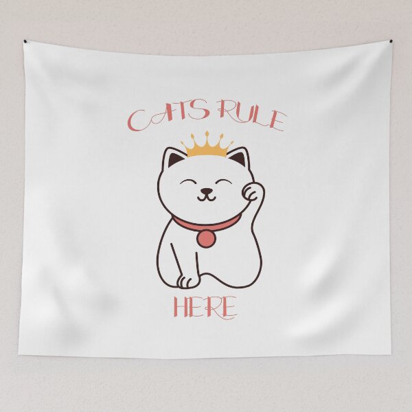 Item preview, Cats rule here designed and sold by MoonLitFox.