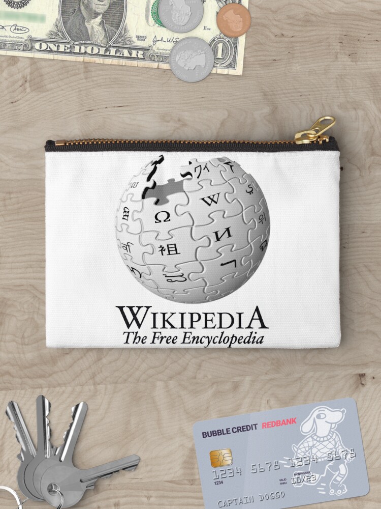 Wikipedia logo t-shirt Classic T-Shirt Zipper Pouch for Sale by