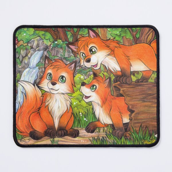 Item preview, Cute foxes in the forest for fox lovers designed and sold by ZadzeneaArt.