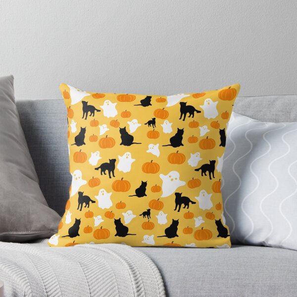 Item preview, Black Cats and Pumpkins and Ghosts Pattern designed and sold by catladyjoy.