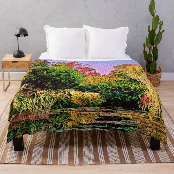 Item preview, Autumnal Garden and Lake - Trees in Fall Colors designed and sold by madtoyman.